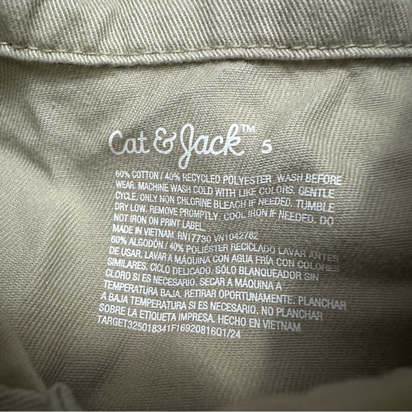 Cat & Jack Kids Casual Tan Button-Down Dress - Picture 3 of 3